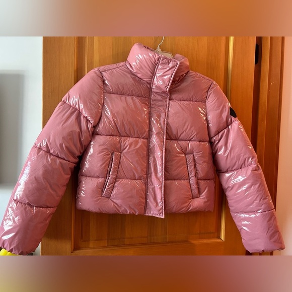 Noize Coco Crop Water Resistant Puffer Jacket Pink XS - Picture 3 of 13